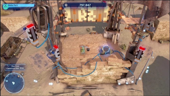 The brick is locked in a chest and you need to activate 3 levers to get it - LEGO Skywalker Saga: Mos Espa - list of all puzzles - LEGO Skywalker Saga: Tatooine - LEGO Skywalker Saga Guide