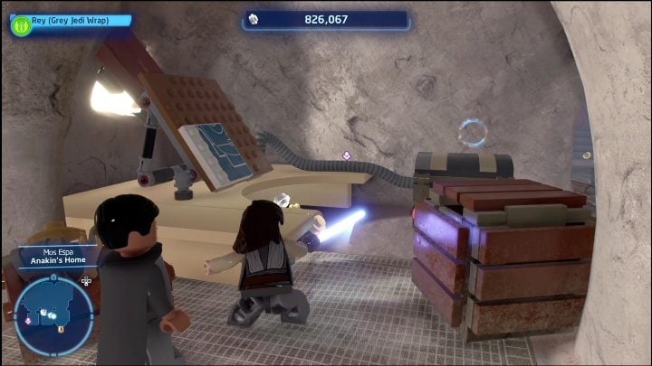 This collectible is hidden in Anakin's house - LEGO Skywalker Saga: Mos Espa - list of all puzzles - LEGO Skywalker Saga: Tatooine - LEGO Skywalker Saga Guide