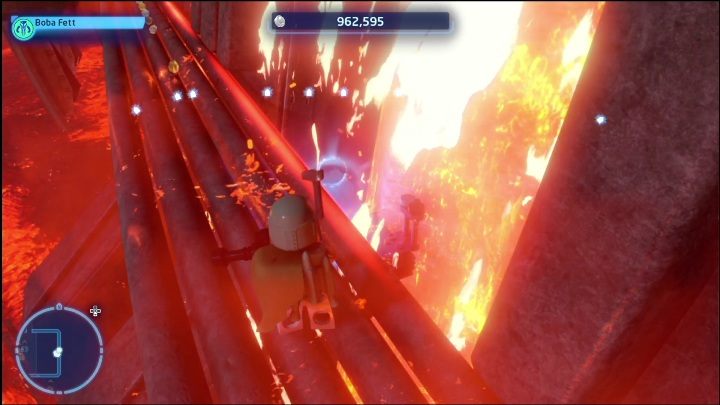 This brick is on a metal platform, right next to the cascading lava - LEGO Skywalker Saga: Mining Complex - list of all puzzles - LEGO Skywalker Saga: Mustafar - LEGO Skywalker Saga Guide