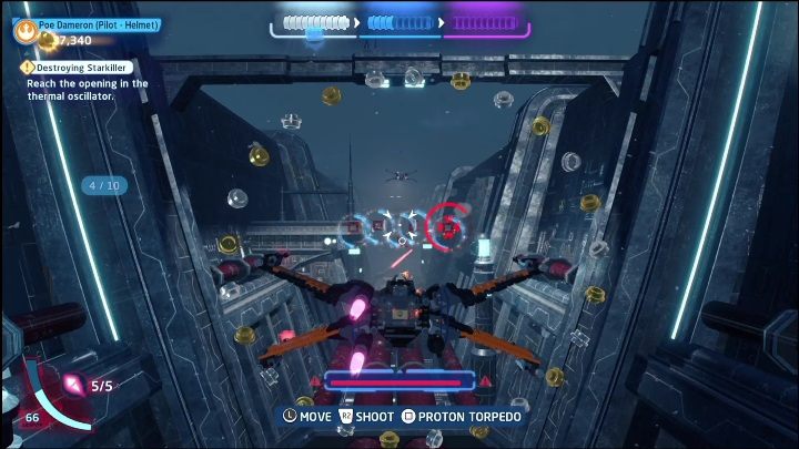 You will receive one of the parts of the minikit for destroying 10 antennas on both sides of the tunnel - LEGO Skywalker Saga: The Force Awakens - list of collectibles and rewards - LEGO Skywalker Saga: Minikits - LEGO Skywalker Saga Guide