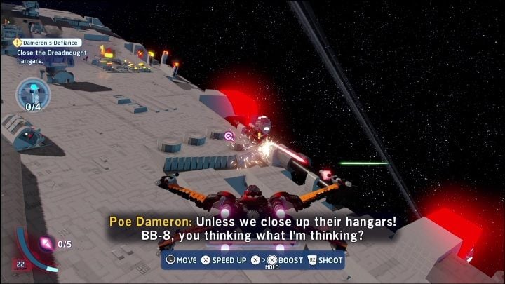 Another part is obtained when you shoot the garbage collector located under the ship - LEGO Skywalker Saga: The Last Jedi - list of collectibles and rewards - LEGO Skywalker Saga: Minikits - LEGO Skywalker Saga Guide