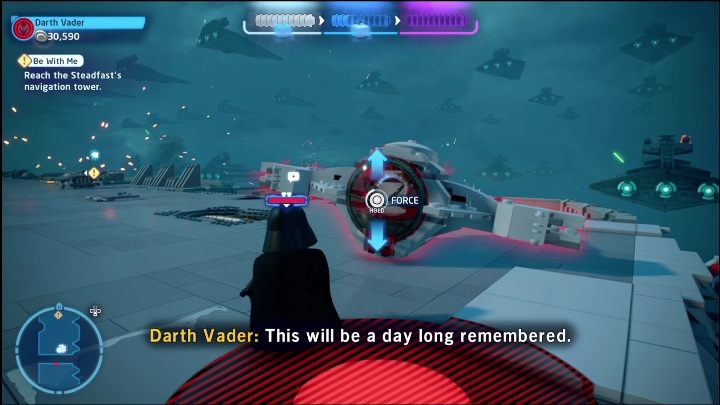 Heading to the next platform you'll spot a ship with a collectible hidden in - LEGO Skywalker Saga: The Rise of Skywalker - list of collectibles and rewards - LEGO Skywalker Saga: Minikits - LEGO Skywalker Saga Guide