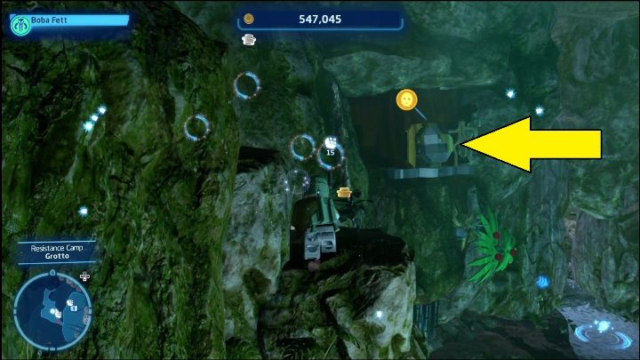 This brick is hidden in a cave - LEGO Skywalker Saga: Resistance Camp - list of all puzzles - LEGO Skywalker Saga: Ajan Kloss - LEGO Skywalker Saga Guide