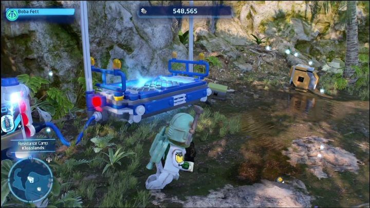 The collectible is locked under the elevator - LEGO Skywalker Saga: Resistance Camp - list of all puzzles - LEGO Skywalker Saga: Ajan Kloss - LEGO Skywalker Saga Guide