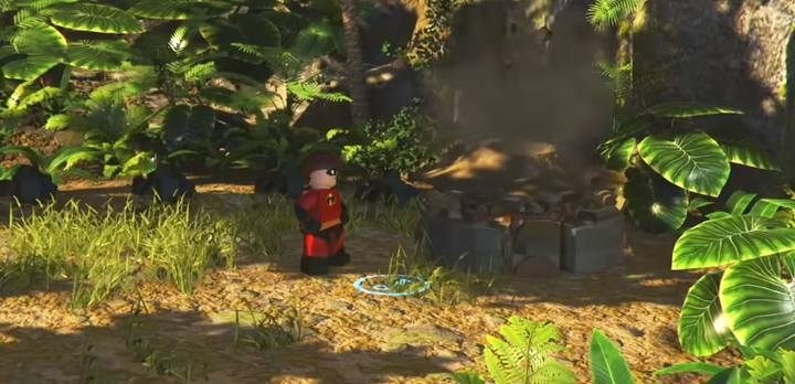 Minikit #1. - Minikit in level 9 (Nomanisan Island) in LEGO The Incredibles - Location of all minikits - LEGO The Incredibles Game Guide