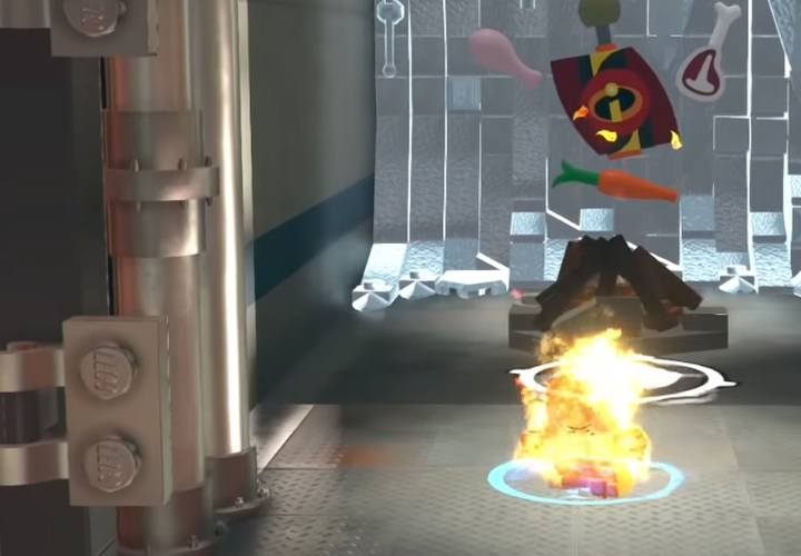 Minikit #7. - Minikits in level 6 (Screenslaver Showdown) in LEGO The Incredibles - Location of all minikits - LEGO The Incredibles Game Guide