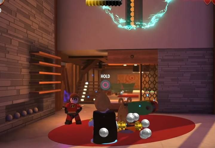 Minikit #1. - Minikits in level 5 (Parrty House) in LEGO The Incredibles - Location of all minikits - LEGO The Incredibles Game Guide