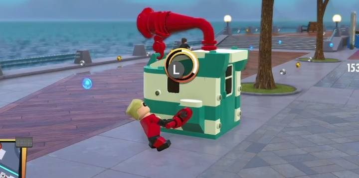 Activate the machine, which will allow you to obtain the gold brick. - Financial District | LEGO The Incredibles - Maps of challenges and golden bricks - LEGO The Incredibles Game Guide