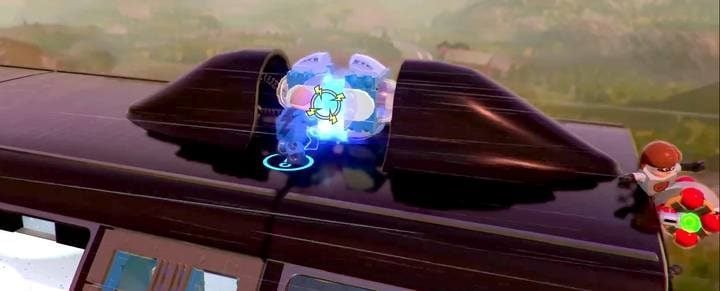 Activate the power on the wagon to connect it to other ones. - Hover Train Hijinx - Level 2 in LEGO The Incredibles Walkthrough - Walkthrough - LEGO The Incredibles Game Guide