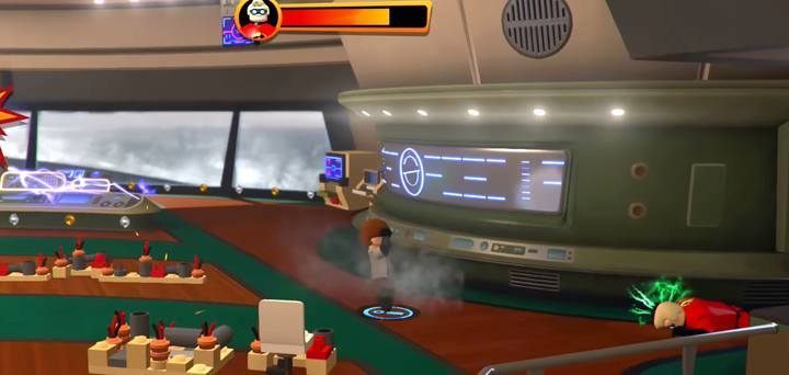 Perform your attacks while Mr. Incredible is temporarily stunned after his charge. - Screenslaver Showdown - Level 6 in LEGO The Incredibles Walkthrough - Walkthrough - LEGO The Incredibles Game Guide
