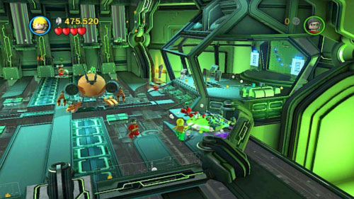 #10 - In the same location, clean the chemicals in down right corner, pull the lever, use Joker on the electric device, quickly run on four buttons on the ground (you can use Flash) and set the bricks which will show - Research and Development | Minikits - Minikits - LEGO Batman 2: DC Super Heroes Game Guide & Walkthrough