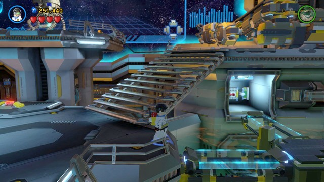 After creating the lamp put on the Techno Suit and activate the left grapple gun - Space Station Infestation - Walkthrough - LEGO Batman 3: Beyond Gotham - Game Guide and Walkthrough