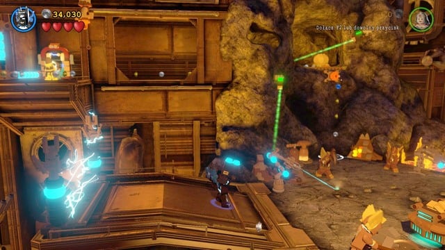 When you manage to get through that, wear the Sensor Suit and climb up using the grappling hook - Aw-Qward Situation - Walkthrough - LEGO Batman 3: Beyond Gotham - Game Guide and Walkthrough