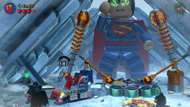 Once the sonar gets destroyed, avoid Supermans attacks again while fighting off Brainiacs henchmen - Breaking the Ice - Walkthrough - LEGO Batman 3: Beyond Gotham - Game Guide and Walkthrough
