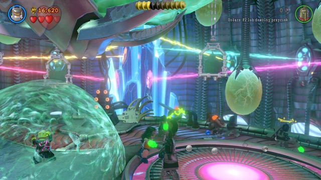 The next Minikit is located on the arena where you fight Brainiac - Minikits - The Lantern Menace - secrets - LEGO Batman 3: Beyond Gotham - Game Guide and Walkthrough