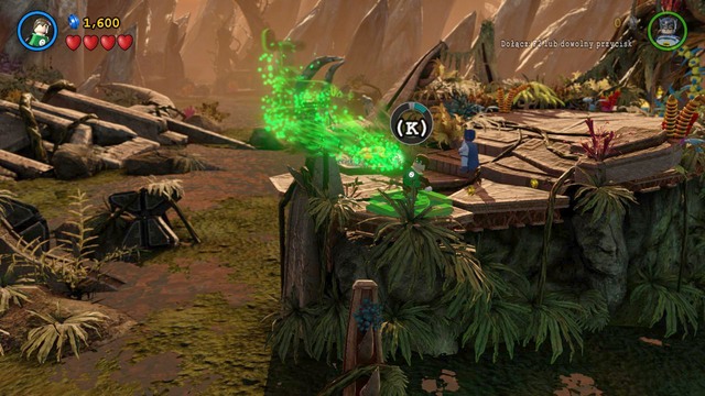 At the beginning of the location, go to the right and, as Green Lantern, step onto the platform and create a crane - Minikits - Need for Greed - secrets - LEGO Batman 3: Beyond Gotham - Game Guide and Walkthrough