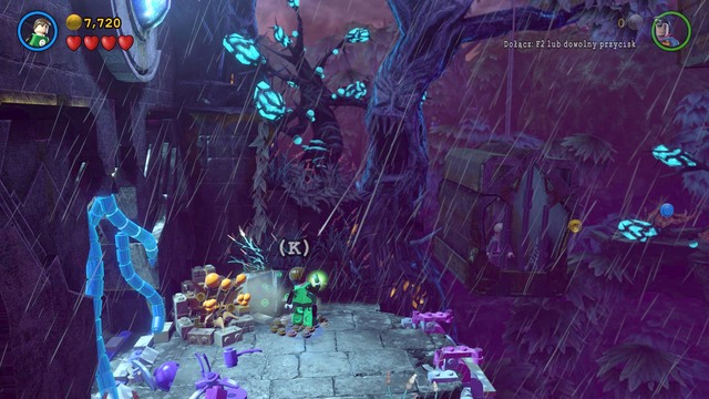 After going through the first door, approach the edge and, as Green Lantern, dig up an object from the ground - Adam West / Red Brick - Jailhouse Nok - secrets - LEGO Batman 3: Beyond Gotham - Game Guide and Walkthrough