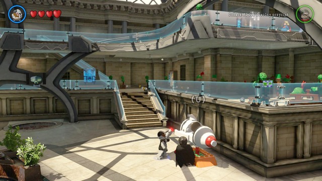 You can obtain the second Gold Brick by using the rocket located in the Hall of Justice (you have to sit in it and ride for a while) - Gold Bricks - Hall of Justice, Hall of Doom - secrets - LEGO Batman 3: Beyond Gotham - Game Guide and Walkthrough