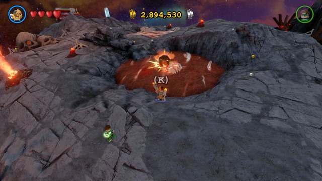 The second one is located on a lava lake - Side quests - Ysmault - secrets - LEGO Batman 3: Beyond Gotham - Game Guide and Walkthrough