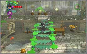 Singing Mandrake: collect the potion ingredients - the first one is inside the pots by the edge; the second to the right, behind the Mandrake (use the wardrobe to put earmuffs on); the third one is on the plant by the cell - use magic on it to make fruits grow out - LEGO Harry Potter Years 1-4: Hogwarts Bonuses - Walkthrough - Secrets and Collectibles - LEGO Harry Potter Years 1-4 Guide & Walkthrough