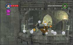 Penelope Clearwater: Right after entering, use magic on the gate on the left and then assemble the bricks (WL) into a whole - LEGO Harry Potter Years 1-4: Hogwarts Bonuses - Walkthrough - Secrets and Collectibles - LEGO Harry Potter Years 1-4 Guide & Walkthrough