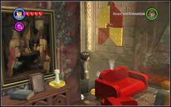 Gryffindor Boy: Right behind the couch on the left side of the room - LEGO Harry Potter Years 1-4: Hogwarts Bonuses - Walkthrough - Secrets and Collectibles - LEGO Harry Potter Years 1-4 Guide & Walkthrough