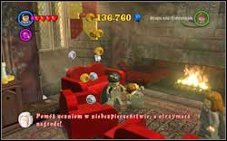 Use a spell on the sofa on the left side of the room and the sleeping student will fall inside - LEGO Harry Potter Years 1-4: Hogwarts Bonuses - Walkthrough - Secrets and Collectibles - LEGO Harry Potter Years 1-4 Guide & Walkthrough