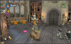 Alicia Spinnet: Use a character with a book on the cabinet at the back of the room and then assemble a cart (WL) - LEGO Harry Potter Years 1-4: Hogwarts Bonuses - Walkthrough - Secrets and Collectibles - LEGO Harry Potter Years 1-4 Guide & Walkthrough