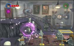 Hermione (Ballgown): Madam Malkins - use (WL) on the clothes scattered throughout the floor - LEGO Harry Potter Years 1-4: Leaky Cauldron Bonuses - Walkthrough - Secrets and Collectibles - LEGO Harry Potter Years 1-4 Guide & Walkthrough