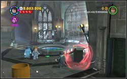 On the opposite side of the entrance you will find a black cabinet - destroy it with (DM) and you will find the student inside - LEGO Harry Potter Years 1-4: Year 4 Bonuses - Walkthrough - Secrets and Collectibles - LEGO Harry Potter Years 1-4 Guide & Walkthrough