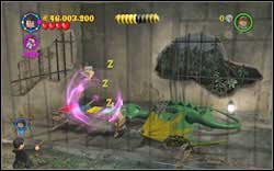 Hufflepuff (yellow): Once you put the green dragon to sleep, hit the yellow key a couple times - LEGO Harry Potter Years 1-4: Year 4 Bonuses - Walkthrough - Secrets and Collectibles - LEGO Harry Potter Years 1-4 Guide & Walkthrough