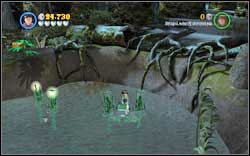 Slytherin (green): After filling the pond with water, jump onto the frog and swim through all the control gates - LEGO Harry Potter Years 1-4: Year 3 Bonuses - Walkthrough - Secrets and Collectibles - LEGO Harry Potter Years 1-4 Guide & Walkthrough