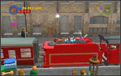Gryffindor (red): Dig up the box on the top of the train and then use magic on it - LEGO Harry Potter Years 1-4: Year 3 Bonuses - Walkthrough - Secrets and Collectibles - LEGO Harry Potter Years 1-4 Guide & Walkthrough