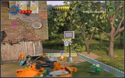 George Weasley: Right next to the basketball basket you will find a digging spot - use an animal which can dig - LEGO Harry Potter Years 1-4: Year 2 Bonuses - Walkthrough - Secrets and Collectibles - LEGO Harry Potter Years 1-4 Guide & Walkthrough
