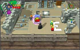 Switch to Ron and use Scabbers to enter the tunnel #1 at the end of which you will find a button which will open the door - jump onto the platform and take another ingredient - LEGO Harry Potter Years 1-4: Gringotts - Secrets and Collectibles - LEGO Harry Potter Years 1-4 Guide & Walkthrough