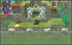 Switch to the second character, jump onto the lowered platform and turn the crank #1 - LEGO Harry Potter Years 1-4: Gringotts - Secrets and Collectibles - LEGO Harry Potter Years 1-4 Guide & Walkthrough