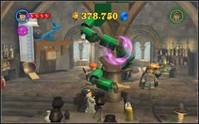 Complete the other parts of the pipe using Wingardium Leviosa and then switch to Ron and use Scabbers (J) to knock down the second potion component - LEGO Harry Potter Years 1-4: Year 1 Part 1 - Walkthrough - Walkthrough - LEGO Harry Potter Years 1-4 Guide & Walkthrough