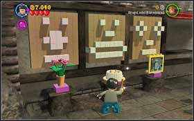 Lift up the large, red blind using Wingardium Leviosa and the string on the right - LEGO Harry Potter Years 1-4: Year 3 Part 1 - Walkthrough - Walkthrough - LEGO Harry Potter Years 1-4 Guide & Walkthrough