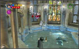 Theres a broom by the pool - clean the stained-glass window using it - LEGO Harry Potter Years 1-4: Year 4 Part 2 - Walkthrough - Walkthrough - LEGO Harry Potter Years 1-4 Guide & Walkthrough
