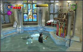 Use the cloud by the column on the siren to fill the stained-glass windows with wate - LEGO Harry Potter Years 1-4: Year 4 Part 2 - Walkthrough - Walkthrough - LEGO Harry Potter Years 1-4 Guide & Walkthrough