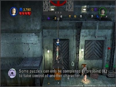 Stand with Indy on the metal crane and change your character to Marion - Chapter 6 - Opening the Ark - Riders of the Lost Ark - LEGO Indiana Jones: The Original Adventures - Game Guide and Walkthrough