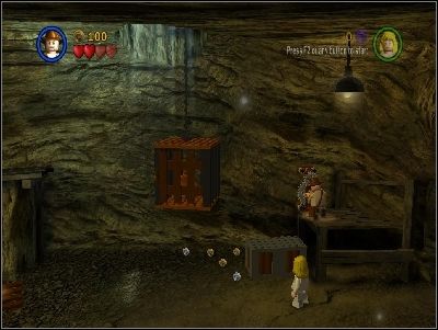 Go all the way to the right and defeat enemies - Chapter 4 - Free the Slaves - part 1 - The Temple of Doom - LEGO Indiana Jones: The Original Adventures - Game Guide and Walkthrough