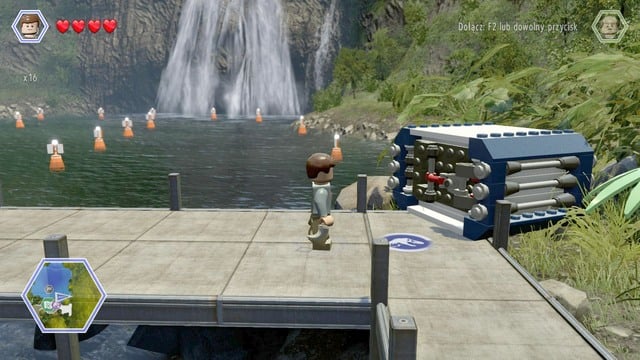 As Owen, walk to the container and destroy the hook - Isla Nubar Helipad | Jurassic Park - secrets in free roam - Jurassic Park - secrets in free roam - LEGO Jurassic World Game Guide & Walkthrough