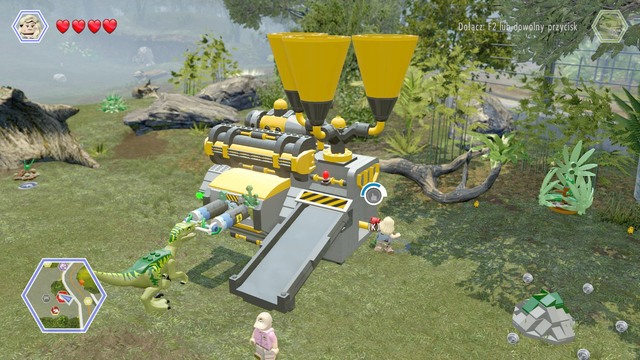 First, use the handle on the right side - Gallimimus Territory | Jurassic Park - secrets in free roam - Jurassic Park - secrets in free roam - LEGO Jurassic World Game Guide & Walkthrough