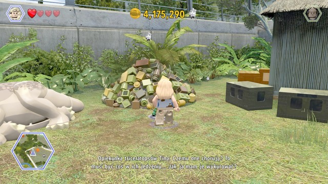 As Ellie, dig up the first required item from the excrements - Triceratops Territory | Jurassic Park - secrets in free roam - Jurassic Park - secrets in free roam - LEGO Jurassic World Game Guide & Walkthrough