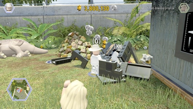 Walk to the containers next to the triceratops and destroy them - Triceratops Territory | Jurassic Park - secrets in free roam - Jurassic Park - secrets in free roam - LEGO Jurassic World Game Guide & Walkthrough
