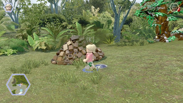 Second item can be found in the excrements on the left side - Gyrosphere Valley | Jurassic World - secrets in free roam - Jurassic World - secrets in free roam - LEGO Jurassic World Game Guide & Walkthrough