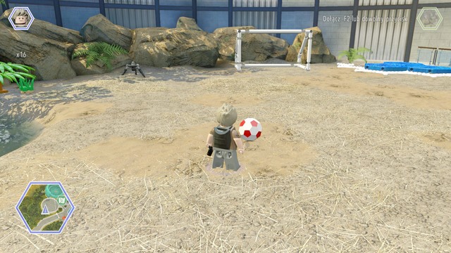 To receive another golden brick you must score three goals - East Boardwalk | Jurassic World - secrets in free roam - Jurassic World - secrets in free roam - LEGO Jurassic World Game Guide & Walkthrough