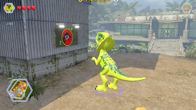 You will receive the second golden brick for destroying the black sign with Jurassic Park logo - Communications Center | Jurassic Park - The Lost World - secrets in free roam - Jurassic Park - The Lost World - secrets in free roam - LEGO Jurassic World Game Guide & Walkthrough