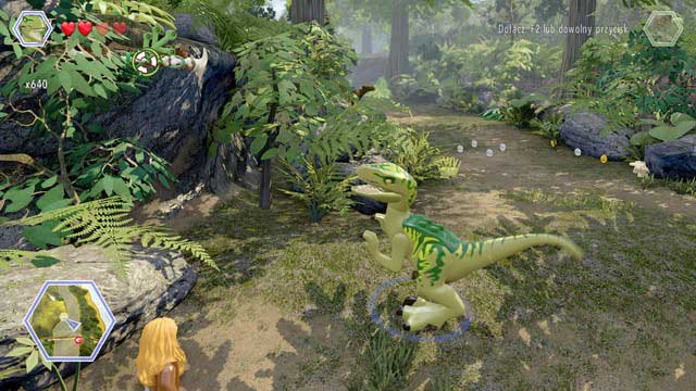 Walk to the rod shown on the picture as velociraptor and jump up - Stegosaurus Territory | Jurassic Park - The Lost World - secrets in free roam - Jurassic Park - The Lost World - secrets in free roam - LEGO Jurassic World Game Guide & Walkthrough